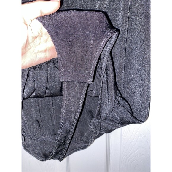 Free People Bodysuit Black Intimately Long Sleeve Keyhole Neck Medium Cut Out - Picture 7 of 12